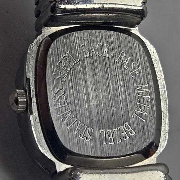 Womens Faux Jewel Watch Two Tone Hidden Dial Flip Top Bracelet Cuff New Battery - Picture 11 of 11